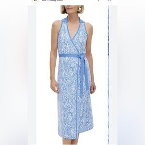 Diane Von Furstenberg x Target Sky Blue Knit sweater dress xl